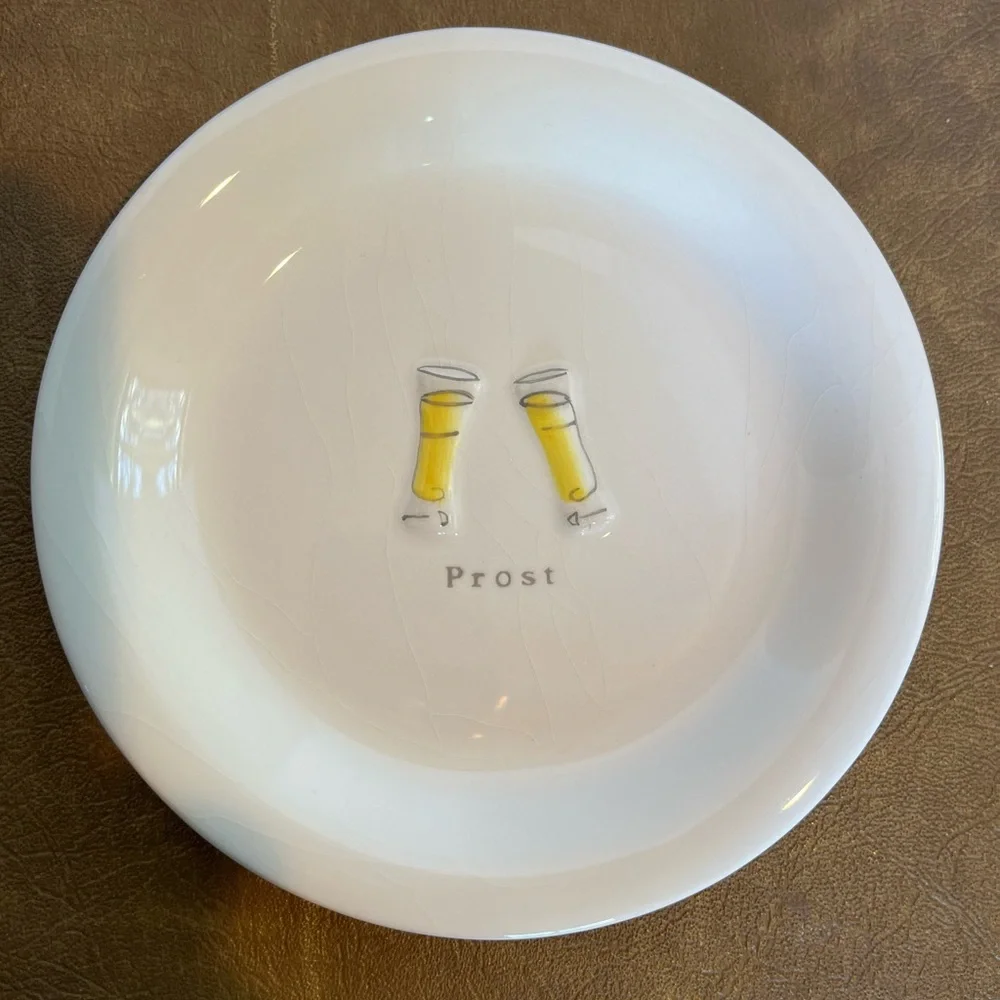 Williams Sonoma Marketplace Cheers Series Appetizer Plates Set of Six
